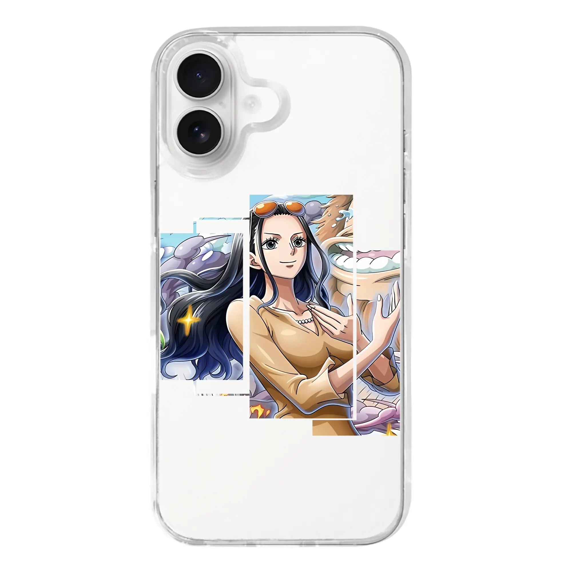 ワンピース グッズ ニコ・ロビン - iPhone 17シリーズ 透明スマホケース – 薄型・耐衝撃・精密フィット保護カバー